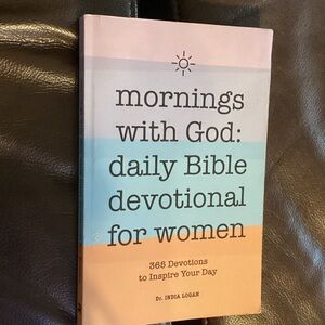 Mornings with God Daily Bible Devotional for Women - Pastel Stripe Cover